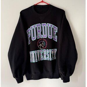 90s vintage black Purdue college graphic collegiate unisex cozy crewneck sweater
